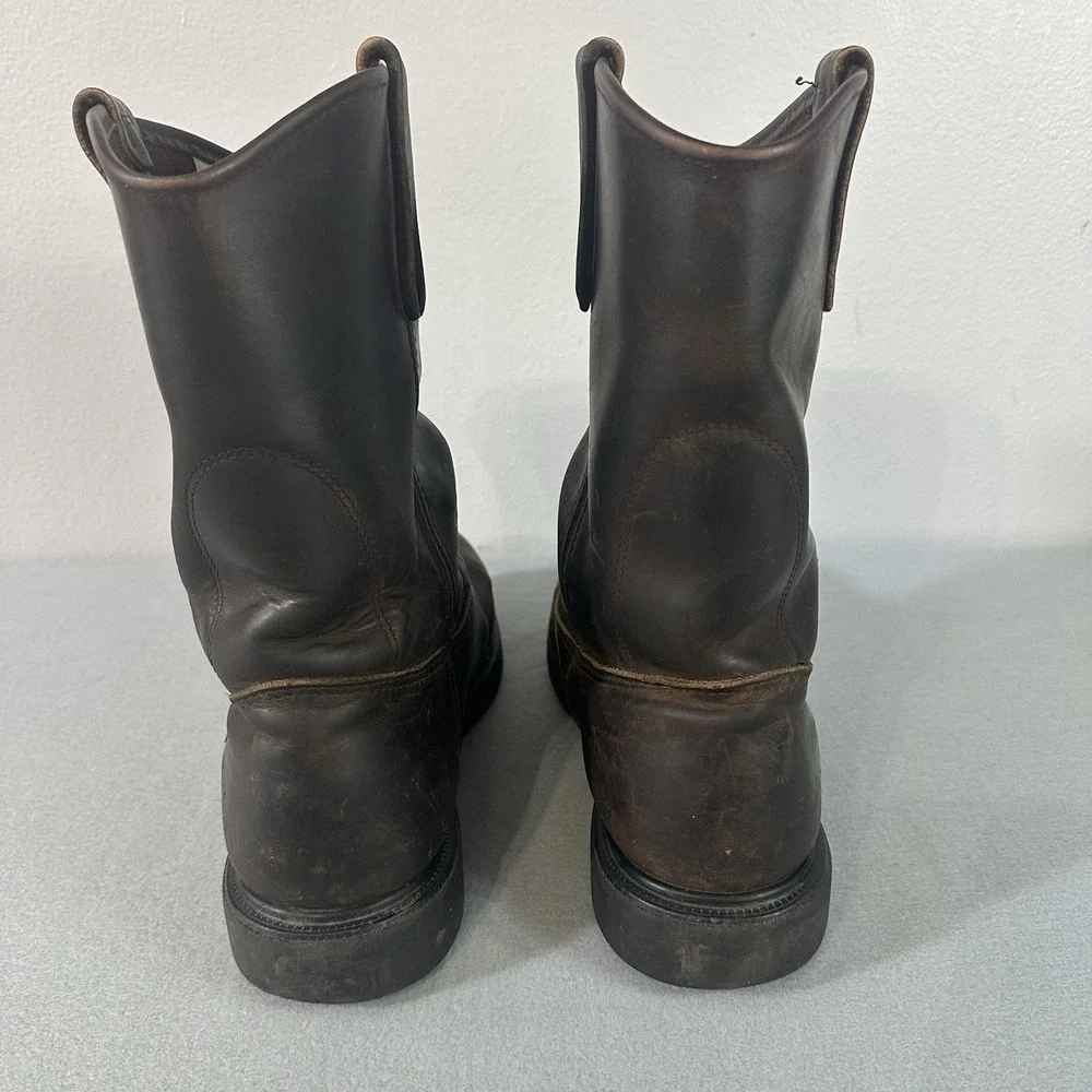 Red Wing Boots Size 13 D Soft Toe Brown Leather Motorcycle Work USA Pecos